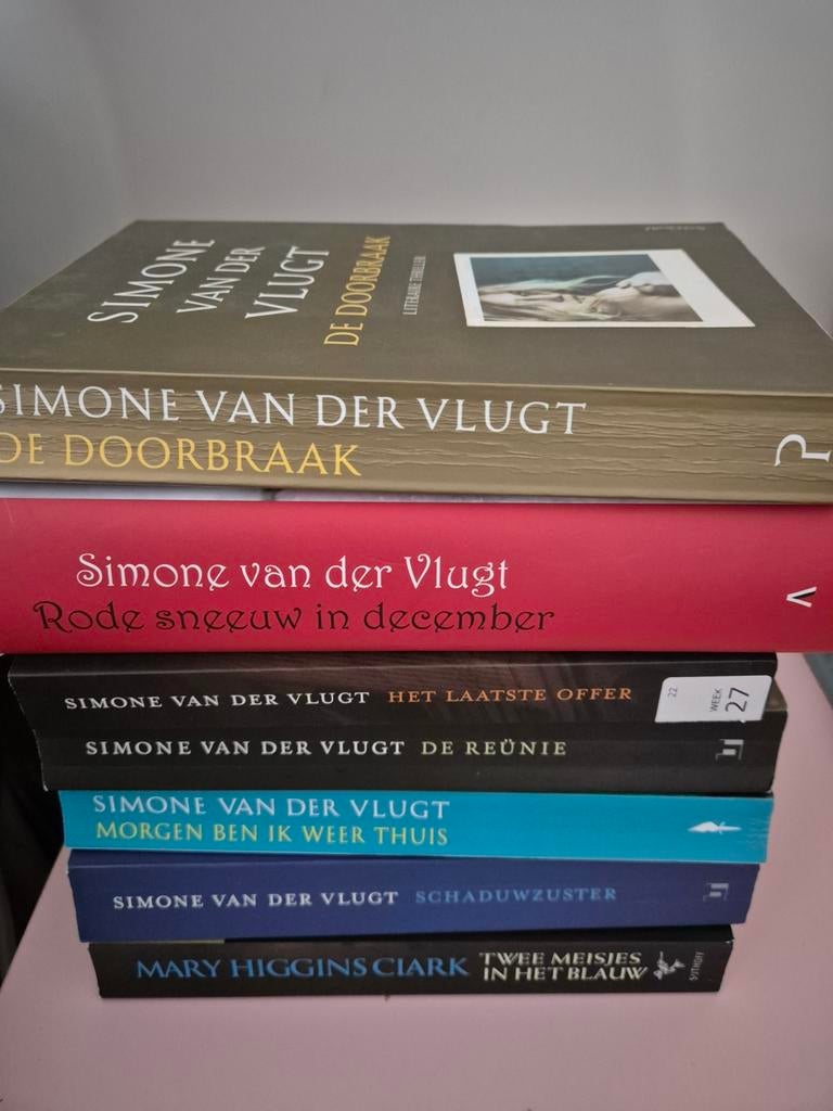 Boekenpakket Simone van der Vlugt & Mary Higgins Clark, Boeken, Ophalen of Verzenden, Gelezen, Simone van der Vlugt, Mary Higgins Clark