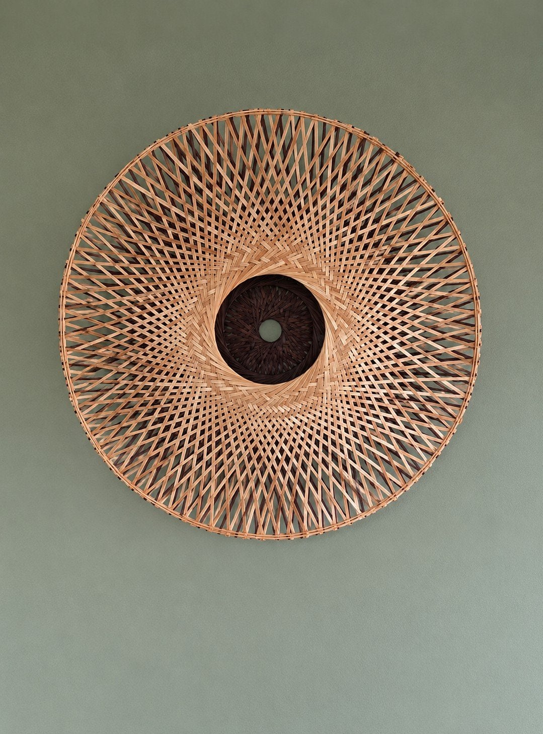 Good & Mojo wandlamp 87 cm bamboe, Ophalen, Met schakelaar, Natuurlijk materiaal, Zo goed als nieuw