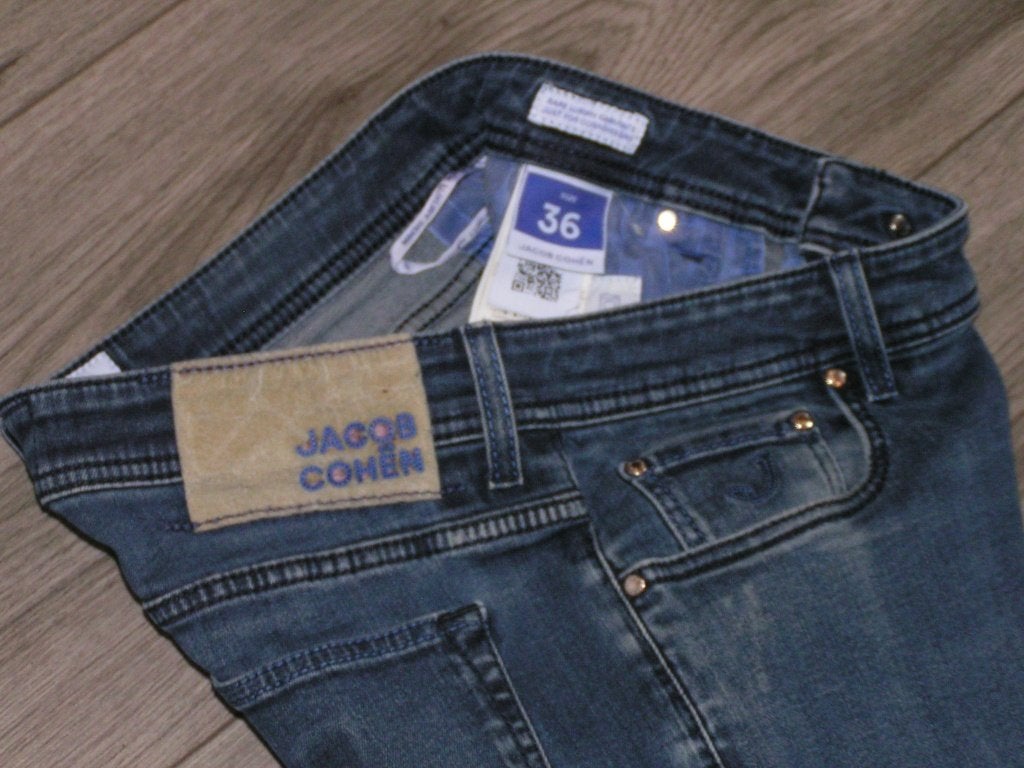 JACOB COHEN spijkerbroek,Mt 36,L32 .mod.BARD.topstaat, Blauw, Tweedehands, Nieuw, W32 (confectie 46) of kleiner