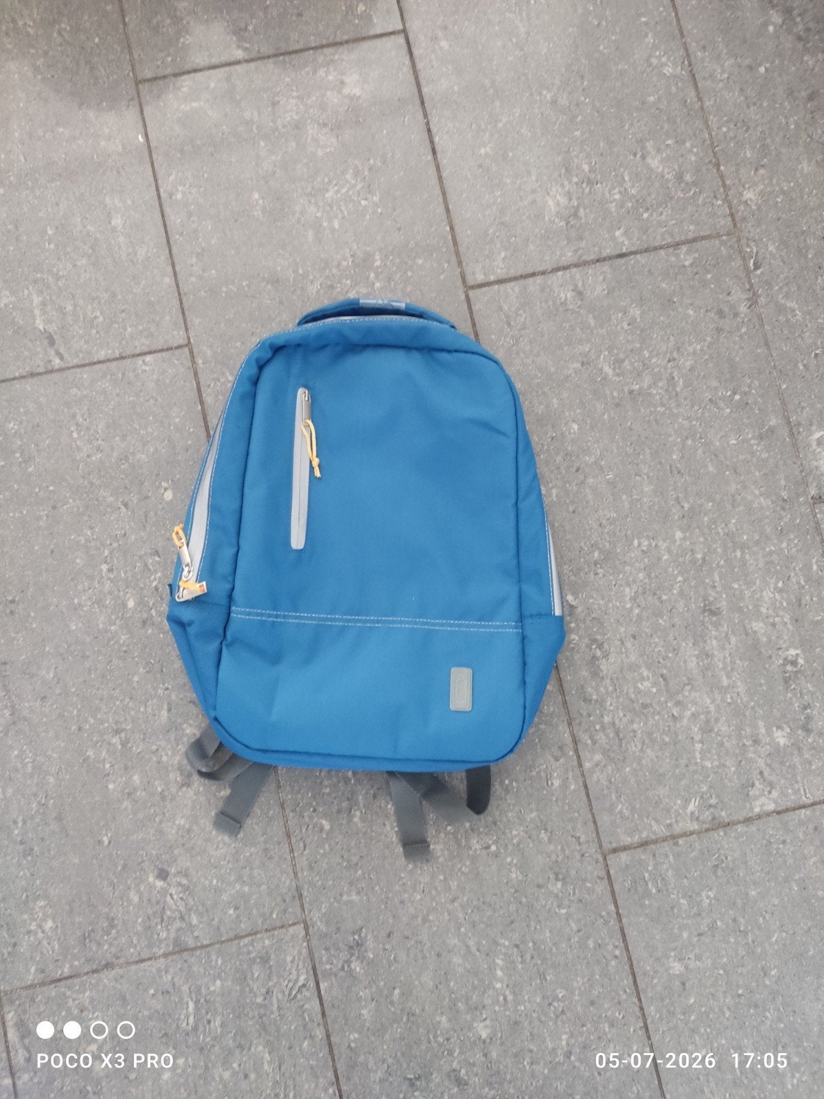 Blauwe Recycled Plastic Backpack Rugzak 40  30 cm, Sieraden, Tassen en Uiterlijk, Toilettassen, Ophalen, Zo goed als nieuw, Blauw