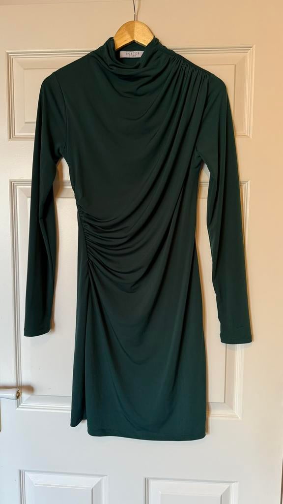 Costes groene jurk maat S, Ophalen of Verzenden, Zo goed als nieuw, Knielengte, Costes