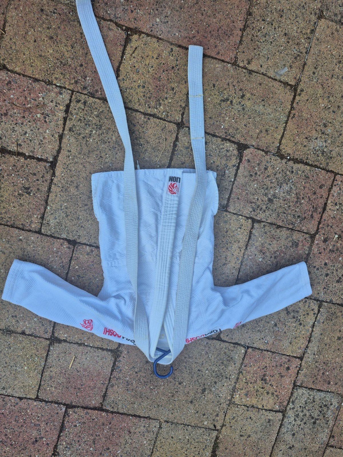 Gebruikt judo pak met witte gebruikte band., Gebruikt, Maat XS of kleiner, Judo, Vechtsportpak