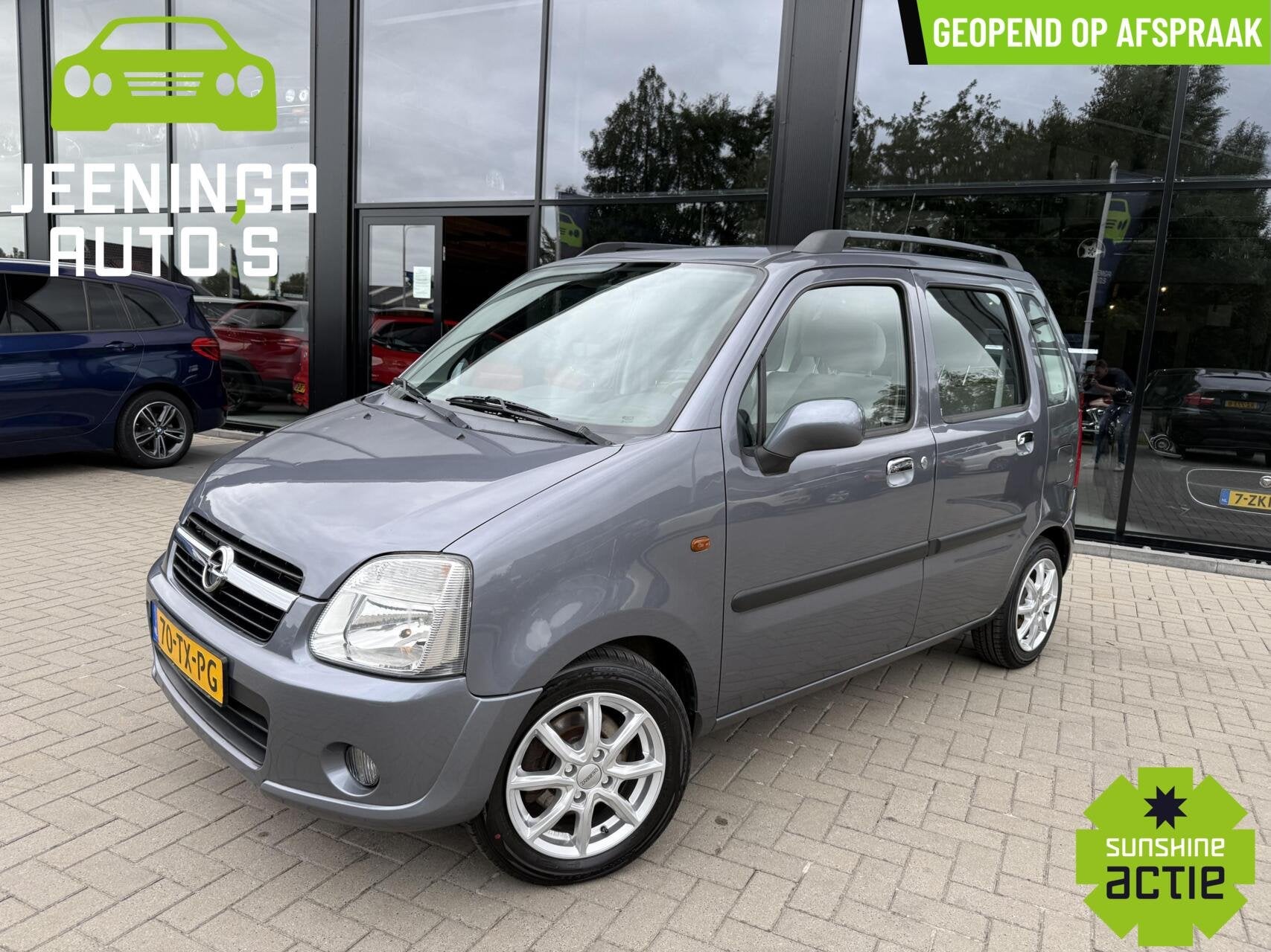 Opel Agila 1.2-16V Temptation|Airco|Trekhaak|NAP, Auto's, Voorwielaandrijving, Stof, Zwart, 4 cilinders