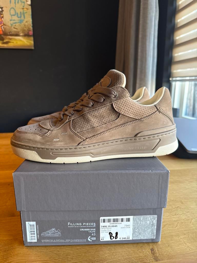 Filling Pieces Low Top Ripple Taupe - Maat 43, Kleding | Heren, Schoenen, Overige kleuren, Ophalen of Verzenden, Sneakers of Gympen