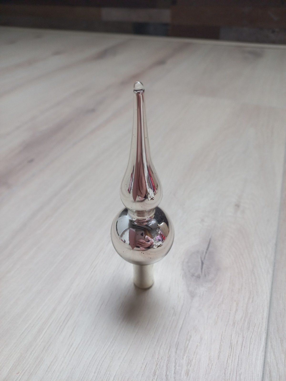 Vintage piek voor klein boompje 14cm glas, Ophalen of Verzenden, Gebruikt