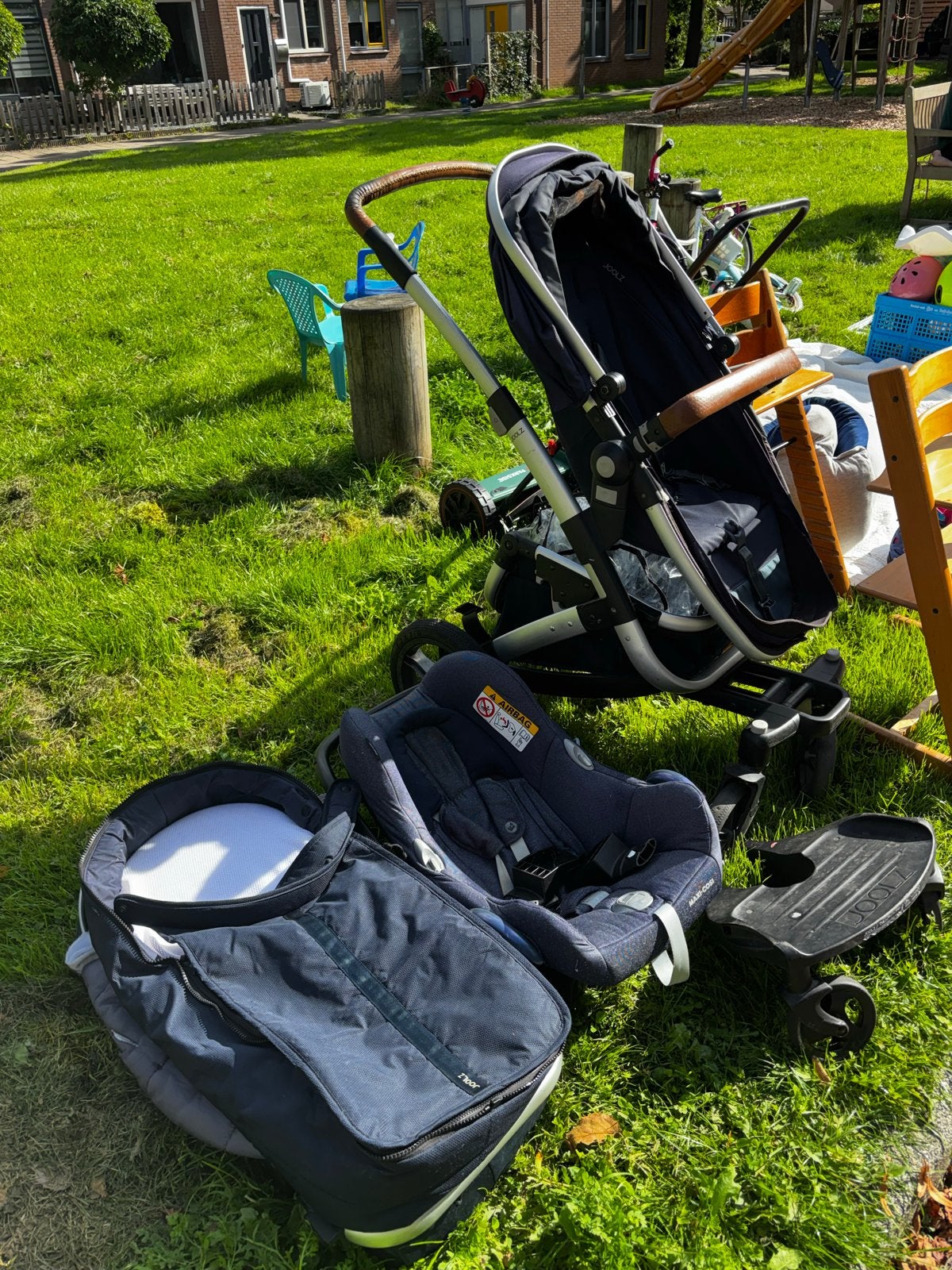 Joolz kinderwagen met reiswieg, zitgedeelte en plankje