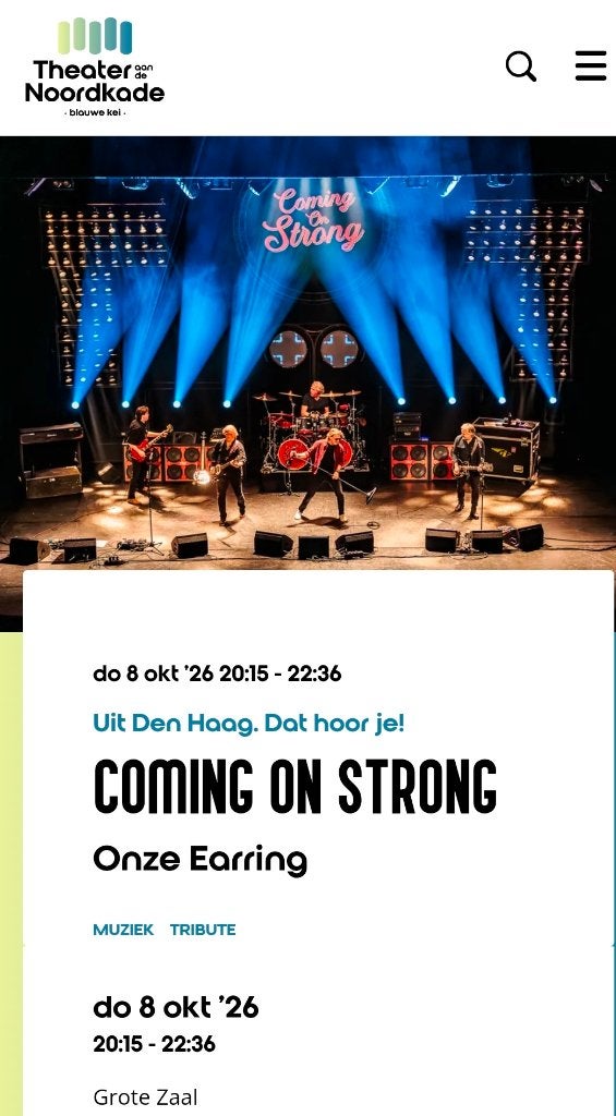 2 tickets concert golden earring Noordkade, Tickets en Kaartjes, Twee personen, Oktober