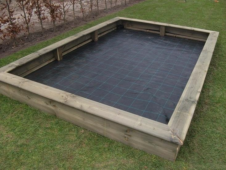 HOUTEN ZANDBAK 200x300 incl deksel kant en klaar geleverd, Ophalen, Nieuw