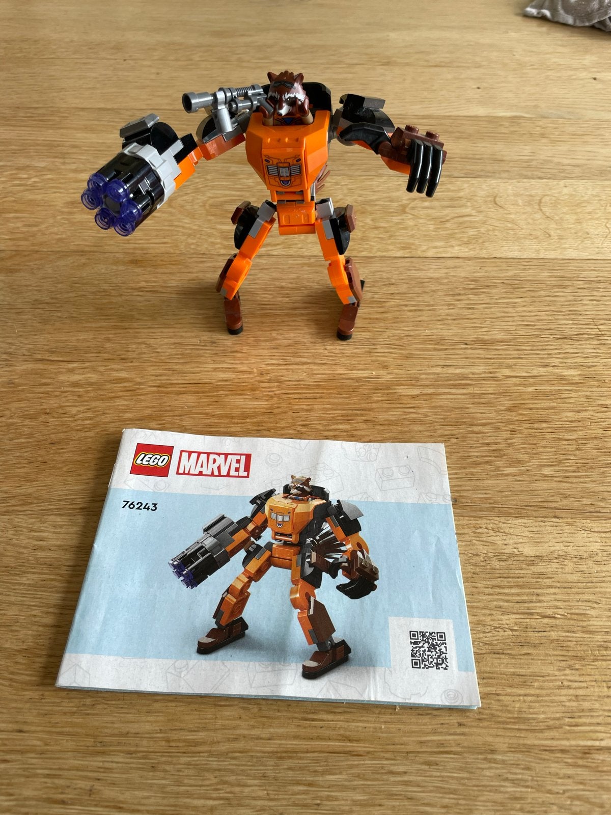 Lego Marvel Rocket Raccoon Mech (76243) compleet, Marvel, Lego, Inclusief instructies, Ophalen of Verzenden