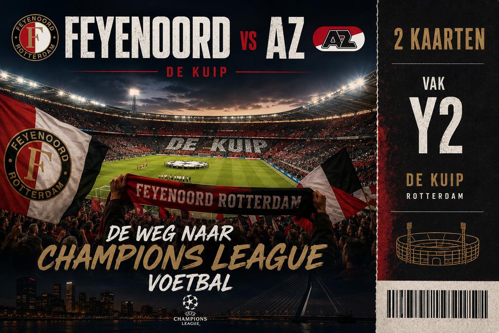 Feyenoord Az 2 kaarten vak Y2, Twee personen, September
