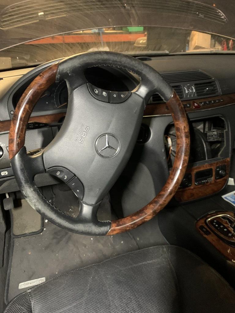 Mercedes-Benz S-Klasse W220 leder / wortelnoothout stuurwiel, Gebruikt, -, Ophalen of Verzenden, -