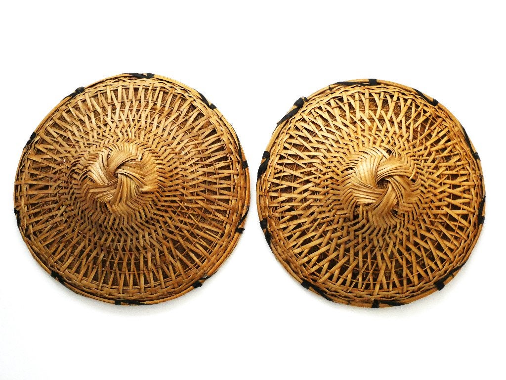 2 Authentieke Chinese hoeden boerenhoed rijsthoed ca. 1970, Ophalen of Verzenden