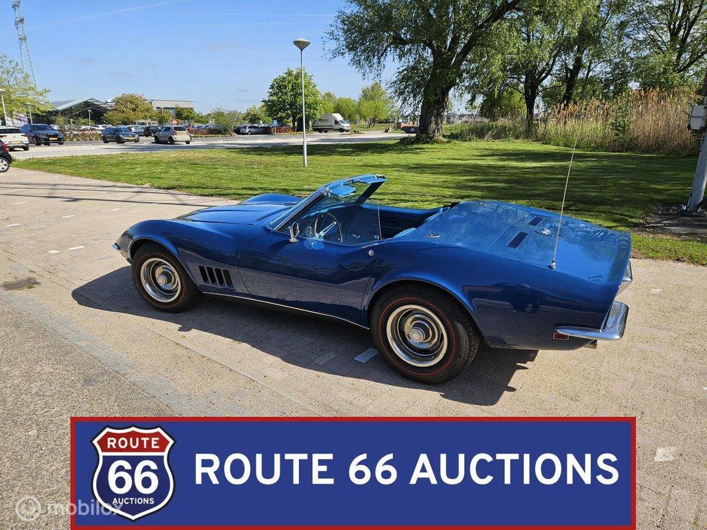 Chevrolet Corvette C3 | 1968 | Route 66 Auctions, Auto's, Overige carrosserieën, Chevrolet, Zwart, Bedrijf