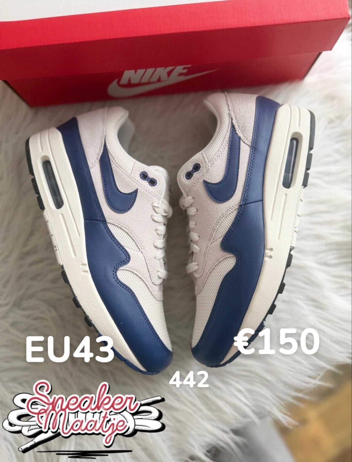Nieuwe Nike Air Max paars wit maat 43, Kleding | Heren, Ophalen of Verzenden, Nieuw, Overige kleuren, Sneakers of Gympen