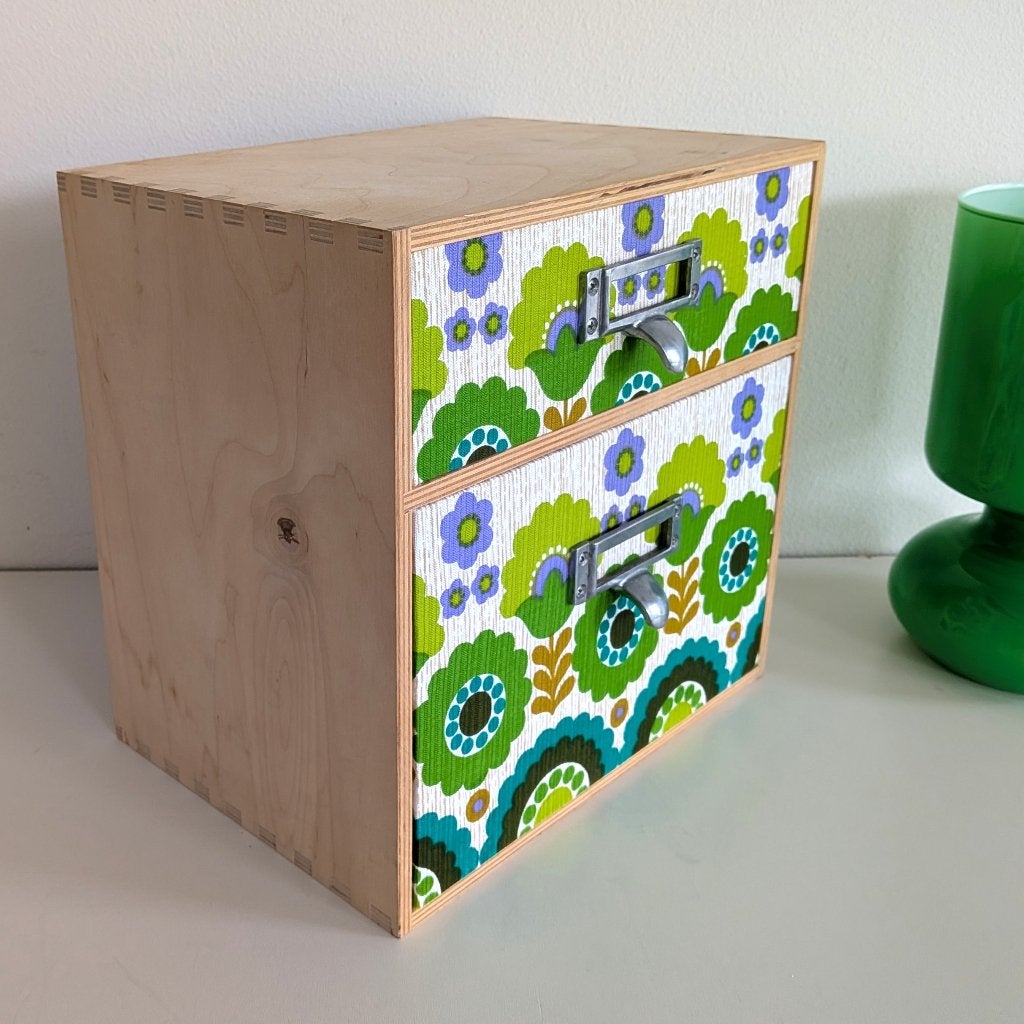 Ikea Moppe blank houten mini kastje ladekastje., Ophalen of Verzenden, Zo goed als nieuw, Bruin, Hout