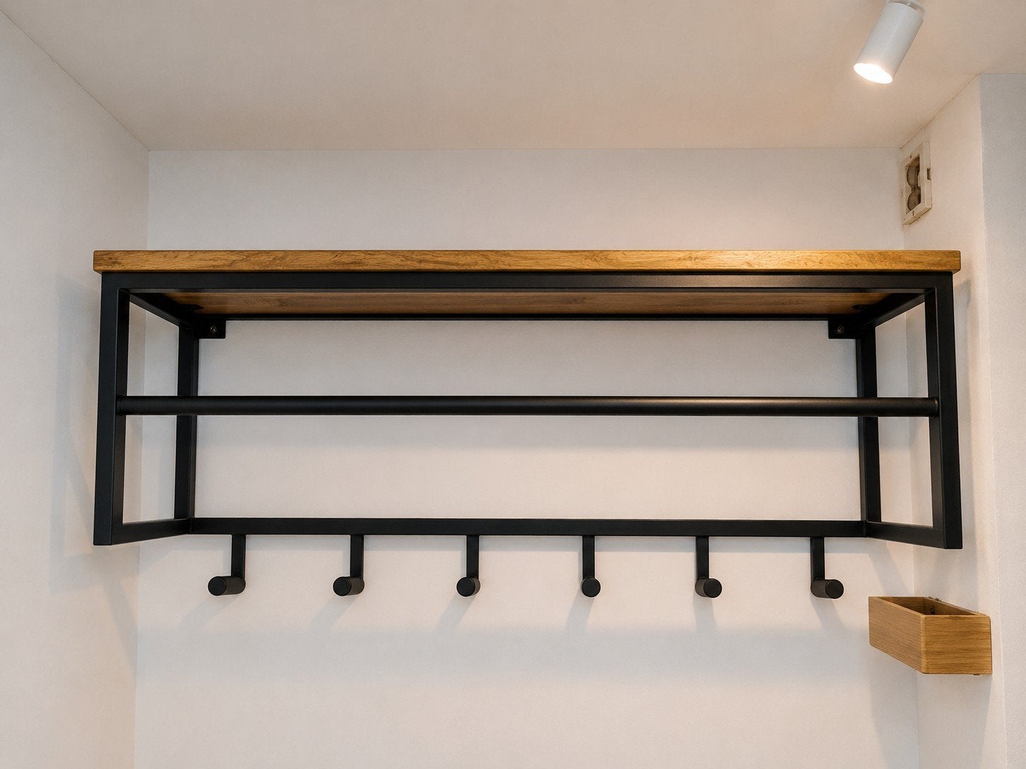 mango houten industriële kapstok, Huis en Inrichting, Woonaccessoires | Kapstokken, Zo goed als nieuw, Minder dan 100 cm, Hout