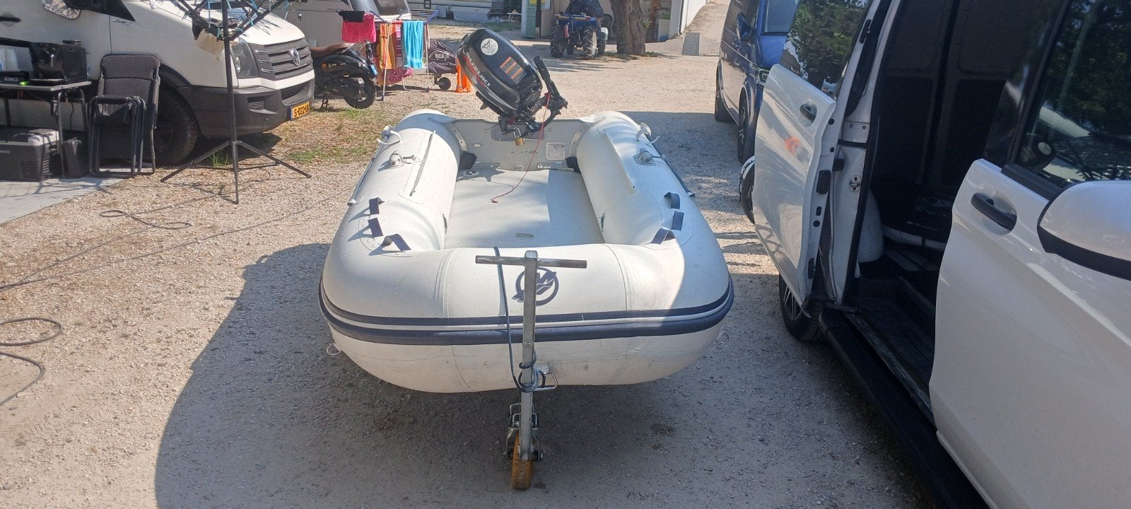 Rubberboot Quicksilver met 15 pk Suzuki en strandtraile, Quicksilver, Gebruikt, Ophalen of Verzenden, Inclusief motor