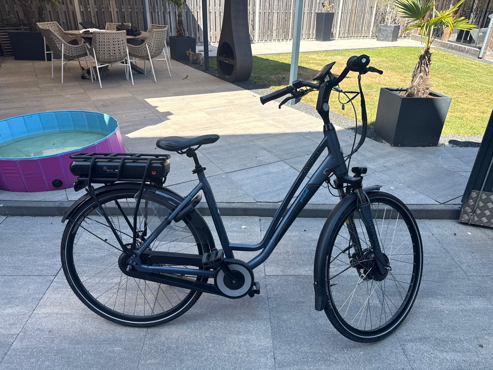 Amslod Hamilton MTX E-bike - 7 versnellingen, 3071 km, Gebruikt, 51 tot 55 cm, 50 km per accu of meer, Ophalen