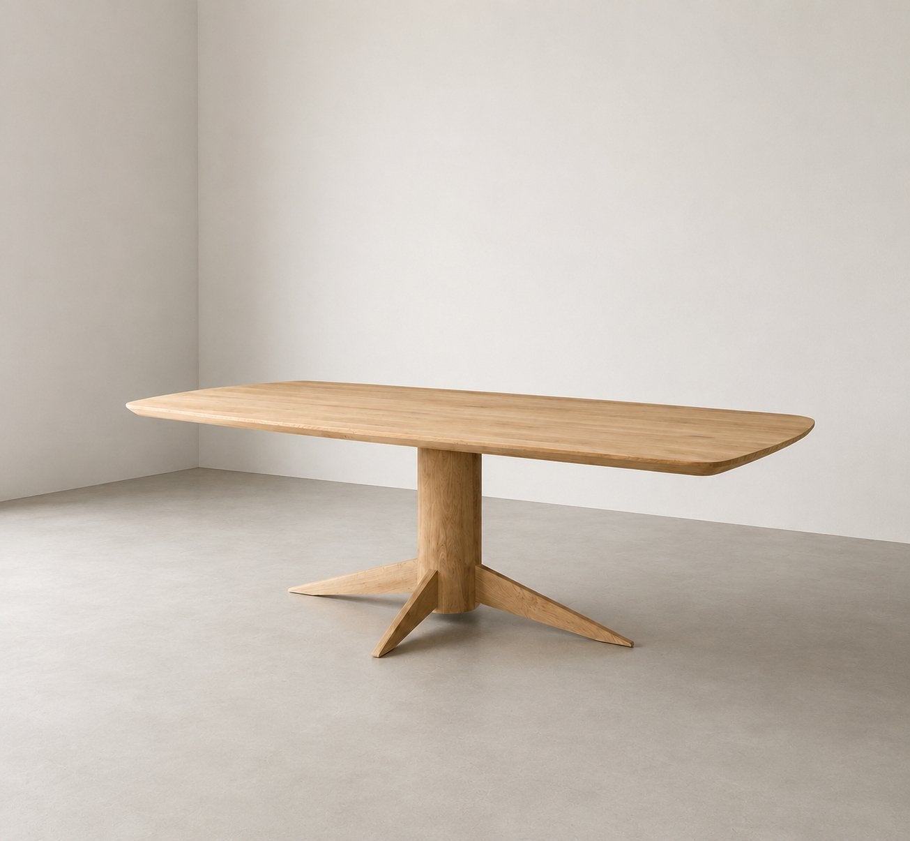 Deens ovale eettafel massief 4cm eiken deens ovaal kolompoot, Huis en Inrichting, Tafels | Eettafels, 100 tot 150 cm, Verzenden