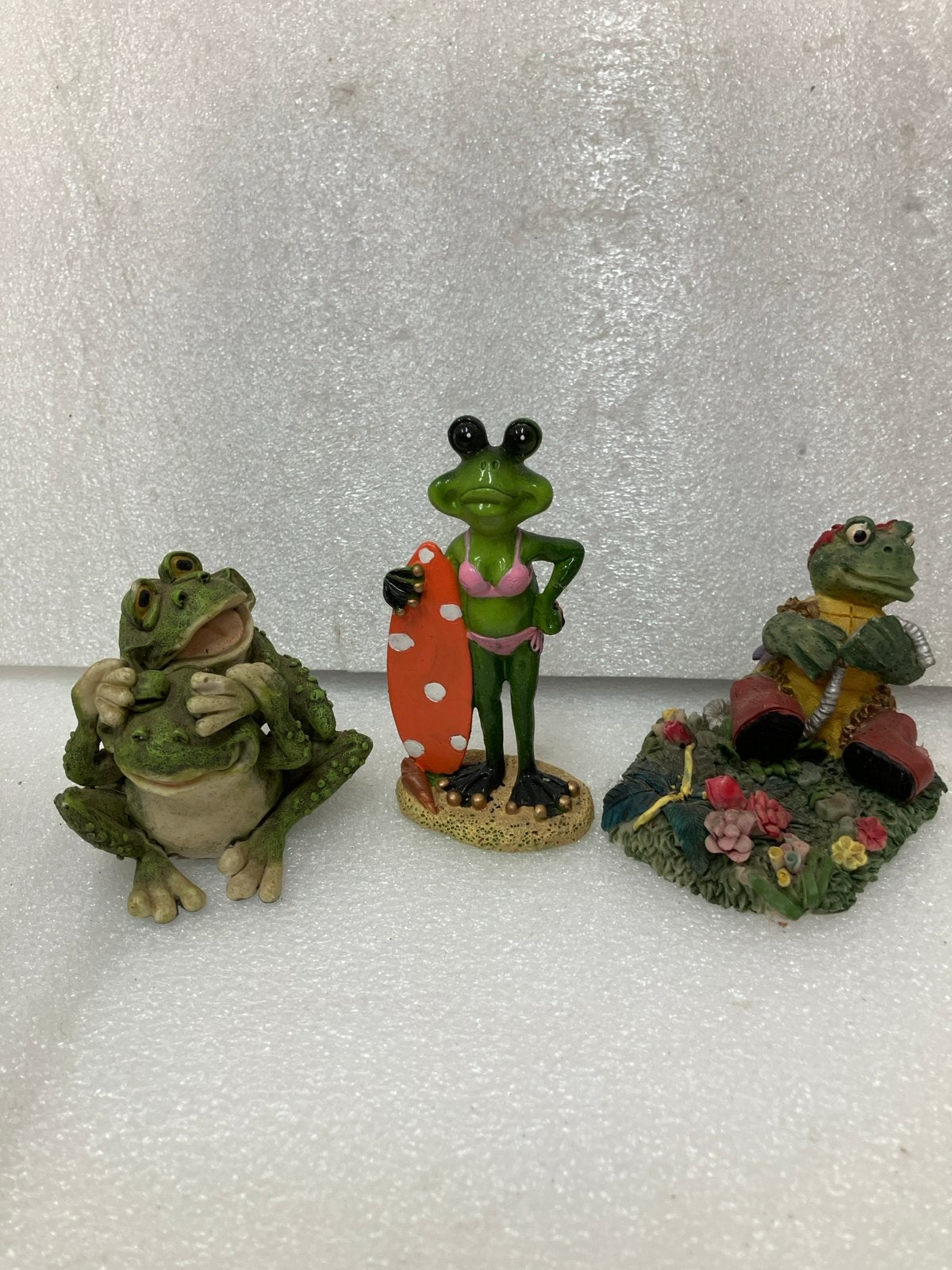 Leuke Kikkers Beeldjes - Set van 3, Verzamelen, Dierenverzamelingen, Gebruikt, Beeldje of Figuurtje, Reptiel of Amfibie, Ophalen of Verzenden