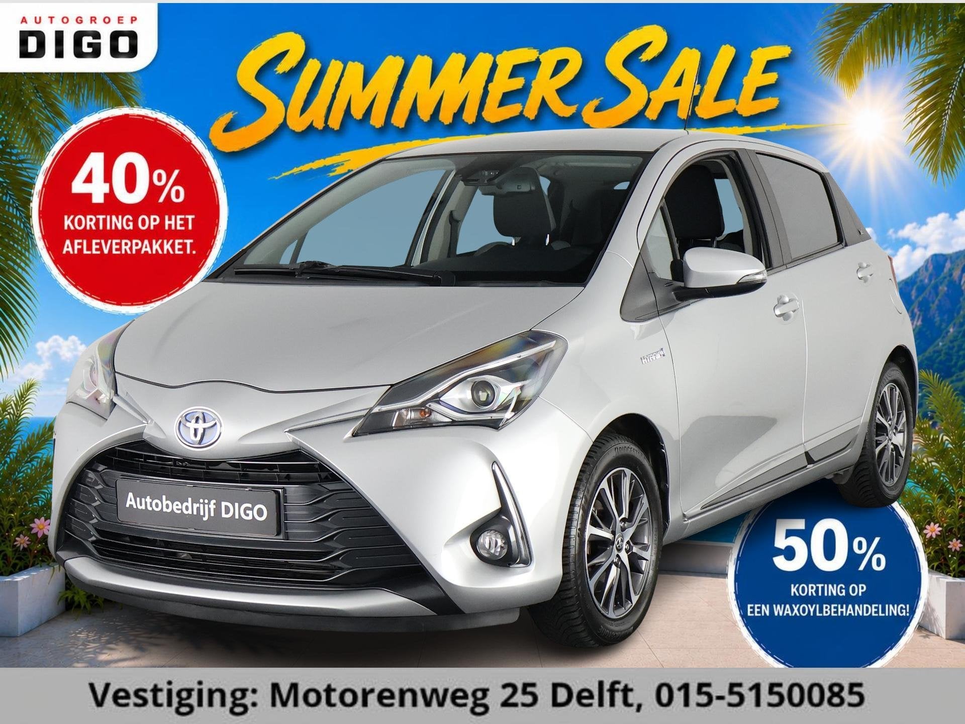 Toyota Yaris 1.5 Hybrid Y20 EXCLUSIVE EDITION GARANTIE TOT 2, Gebruikt, 4 cilinders, Origineel Nederlands, Bedrijf