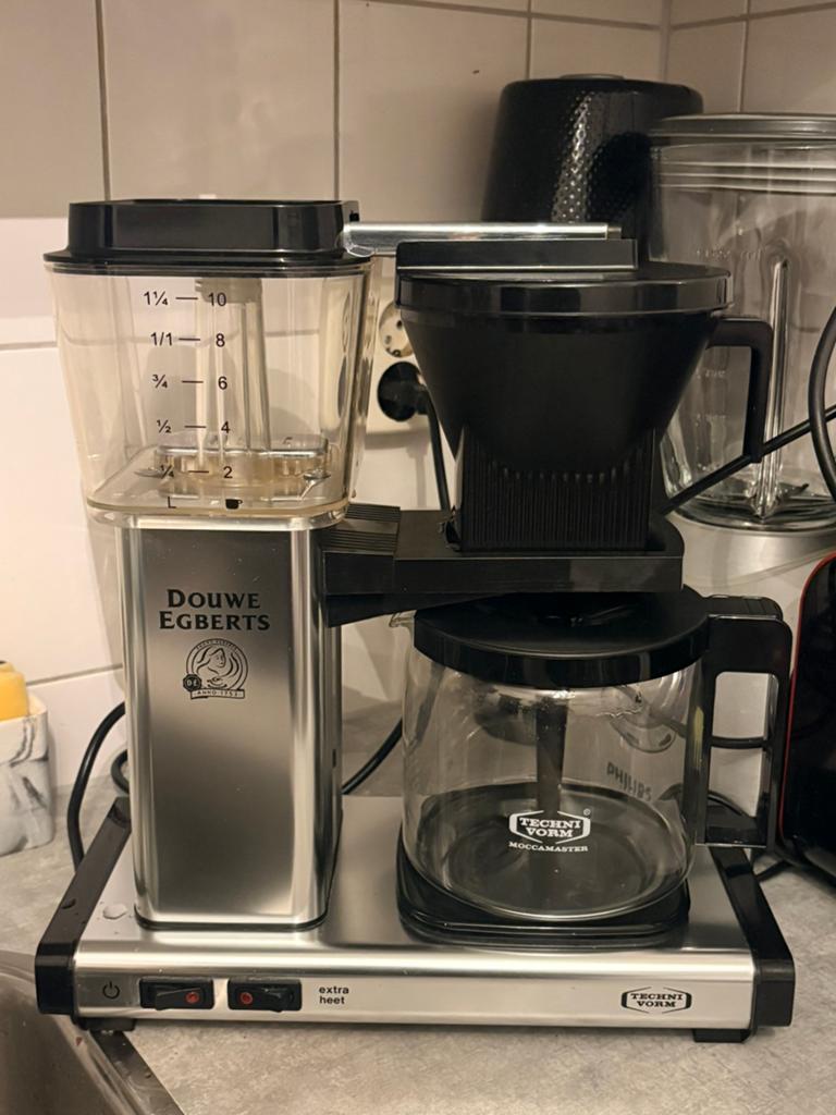 Douwe Egberts Technivorm Moccamaster KBG 741, Afneembaar waterreservoir, Koffiemachine, Gemalen koffie, Ophalen of Verzenden
