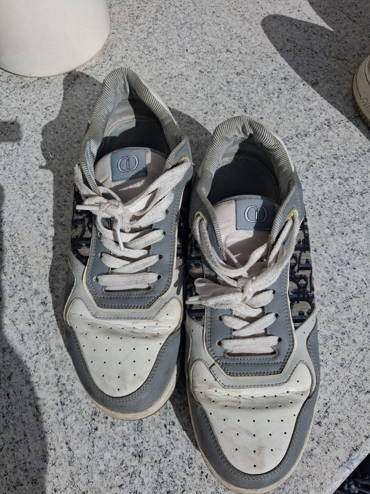 Dior Oblique Sneakers - Grijs/Wit maat 44, Kleding | Heren, Ophalen of Verzenden, Gedragen