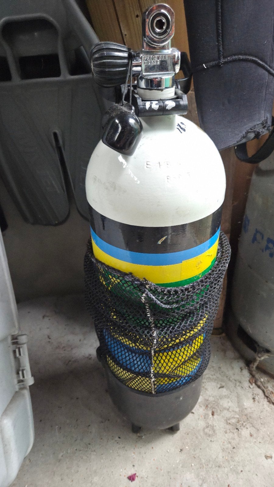 Duikfles 10 liter Nitrox, Watersport en Boten, Ophalen, Gebruikt, Duikfles