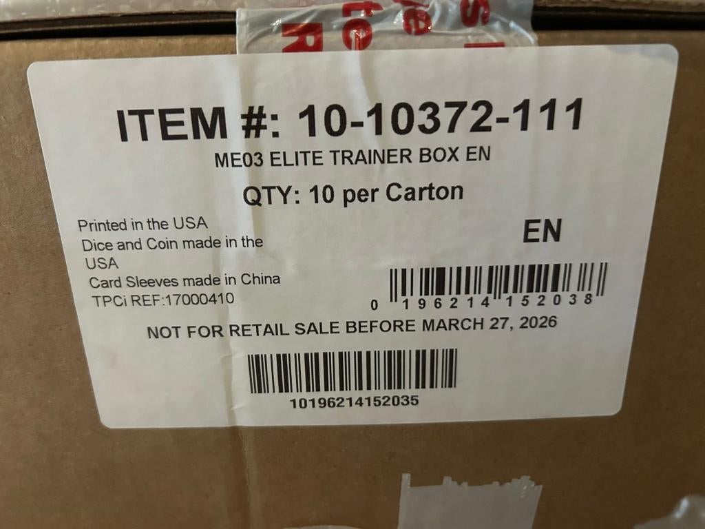 Perfect order Sealed Case Elite Trainer Box, Ophalen of Verzenden, Nieuw, Boosterbox, Foil