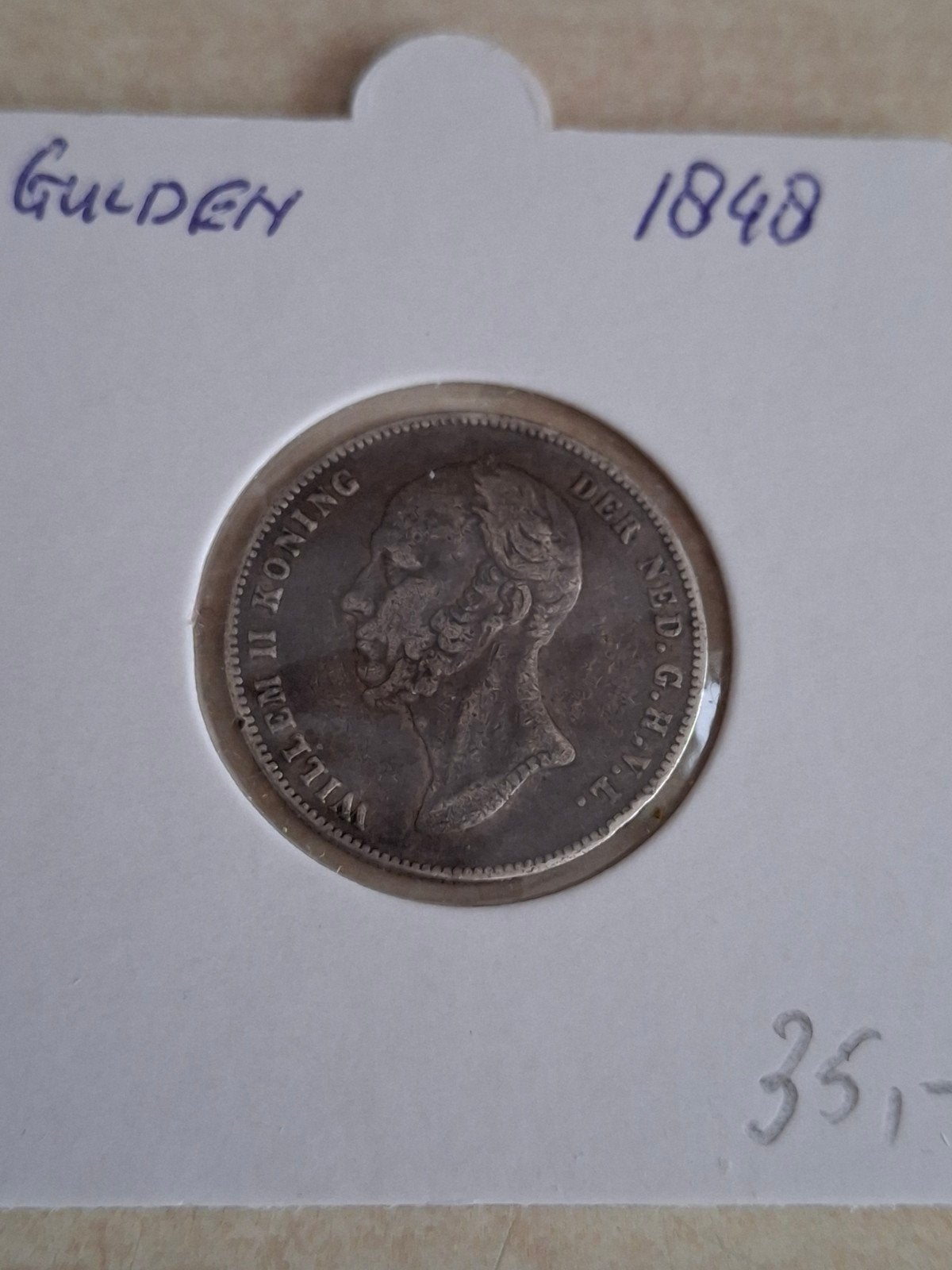 Zilveren ½ Gulden 1848 Willem II - Zeer Fraai (ZF), Postzegels en Munten, Munten | Nederland, Ophalen of Verzenden