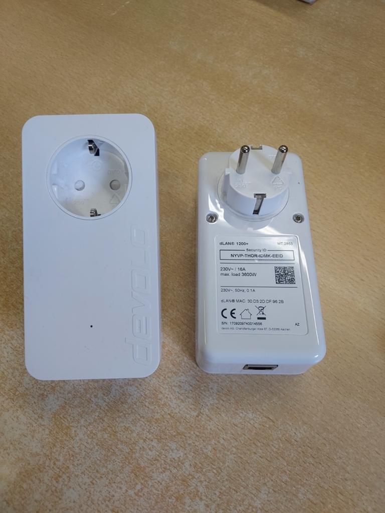 2 x Devolo DVS 1200 powerline adapters, Ophalen of Verzenden, Zo goed als nieuw, Onbekend