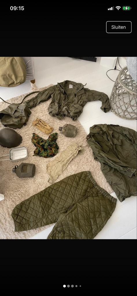 Leger plunjezak met diverse toebehoren, Verzamelen, Militaria | Algemeen, Landmacht, Overige typen, Nederland, Ophalen of Verzenden