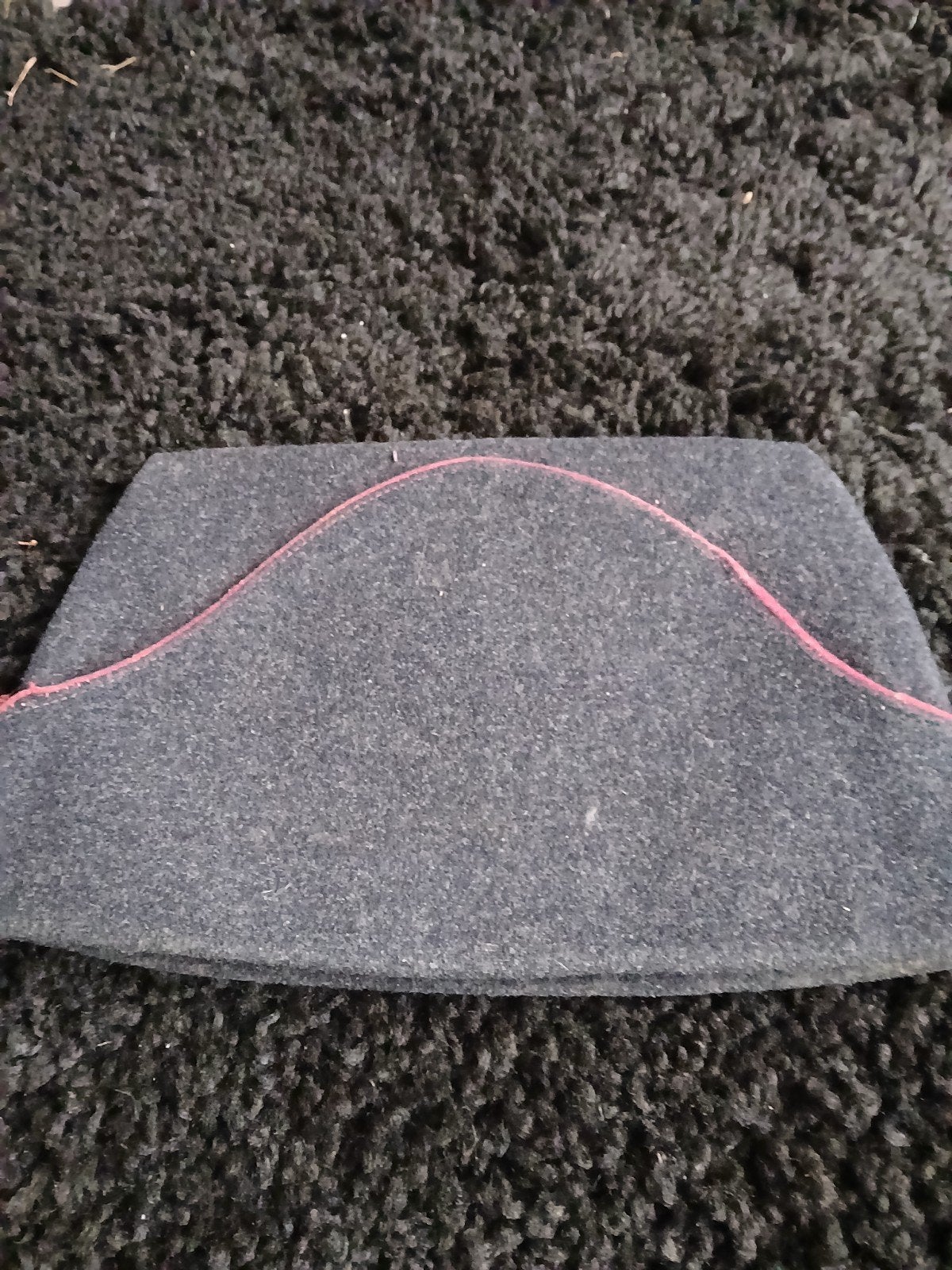 Vintage Marine Baret - Blauw met Rode Bies, Verzamelen, Ophalen of Verzenden, Marine, Overige gebieden, Helm of Baret