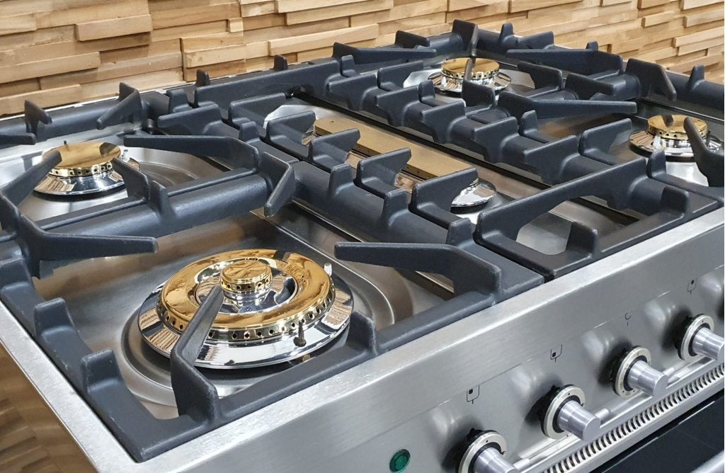 Luxe Boretti Fornuis 80cm RVS 1 grote oven 5 pits, Witgoed en Apparatuur, Fornuizen, Niet ingevuld, 60 cm of meer, Niet ingevuld