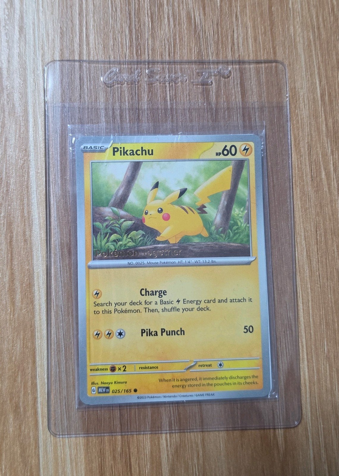 Pikachu 025/165 | 151 stamped promo: Pokemon Together, Ophalen of Verzenden, Nieuw