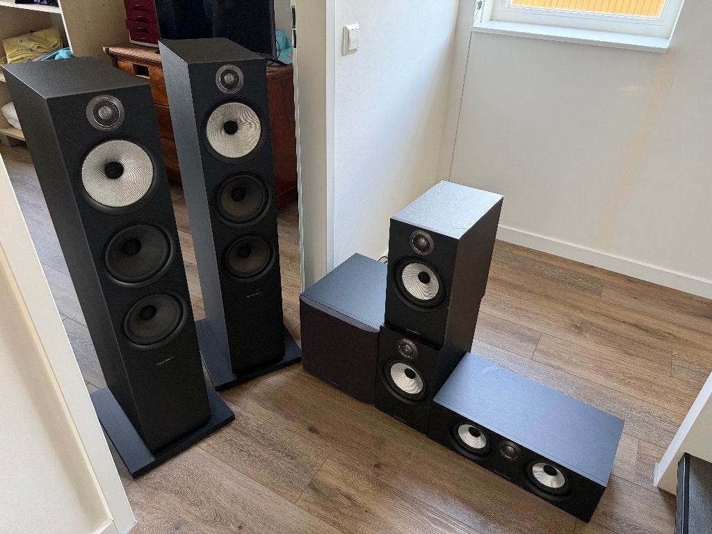 Bowers & Wilkins S2 Zwart set, Zo goed als nieuw, Bowers & Wilkins (B&W), Ophalen, 150 watt of meer