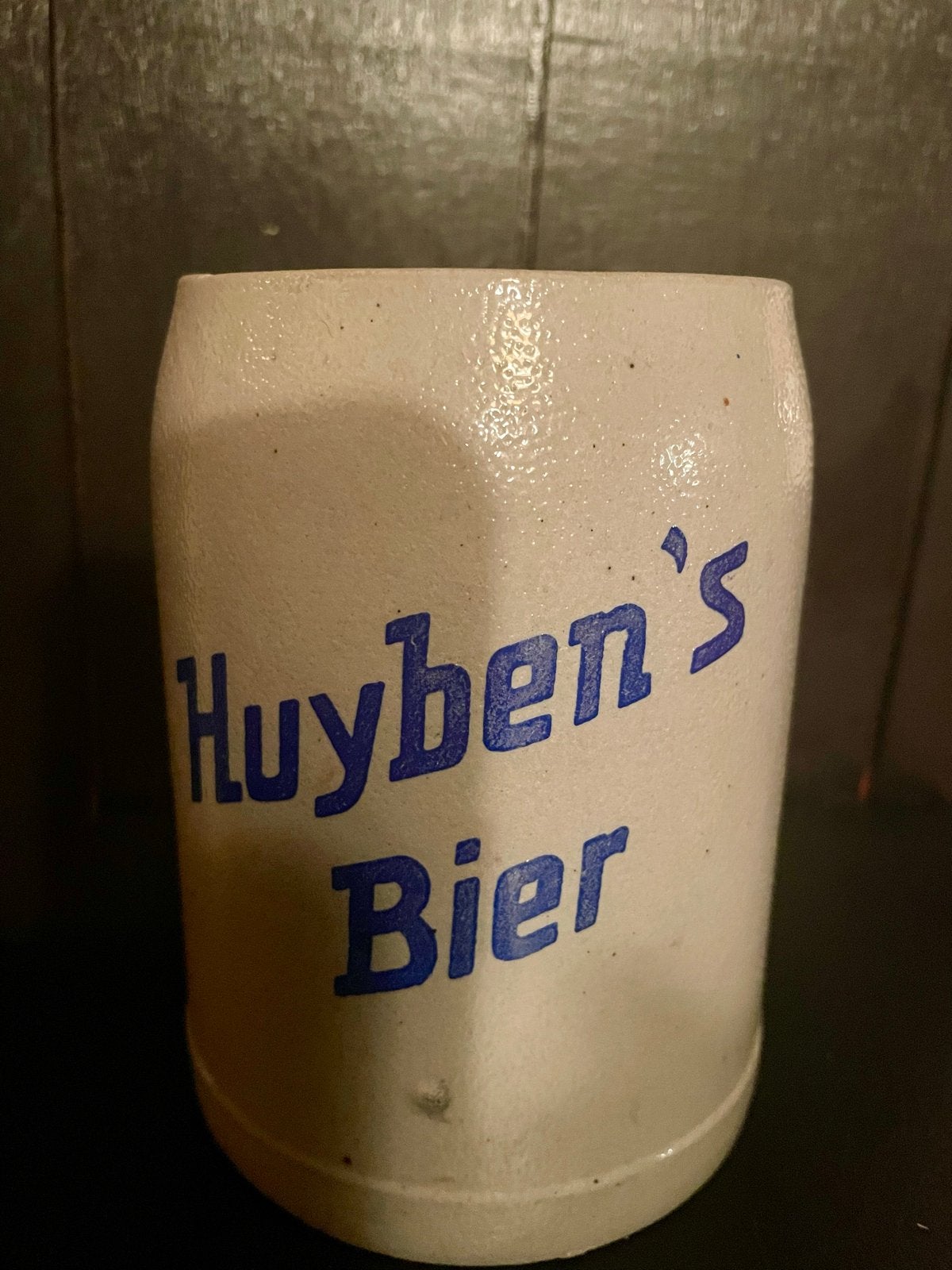Vintage Huyben's Bier Stenen Bierpul 0.5L, Verzamelen, Ophalen of Verzenden, Pul(len), Overige merken