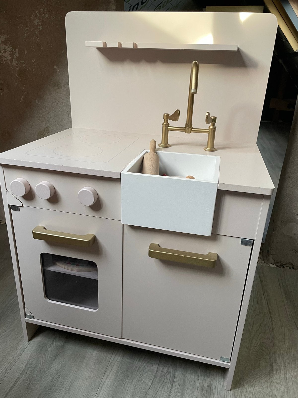 Houten speelkeuken Petite Amélie Roze, Ophalen, Gebruikt, Hout, Speelkeuken