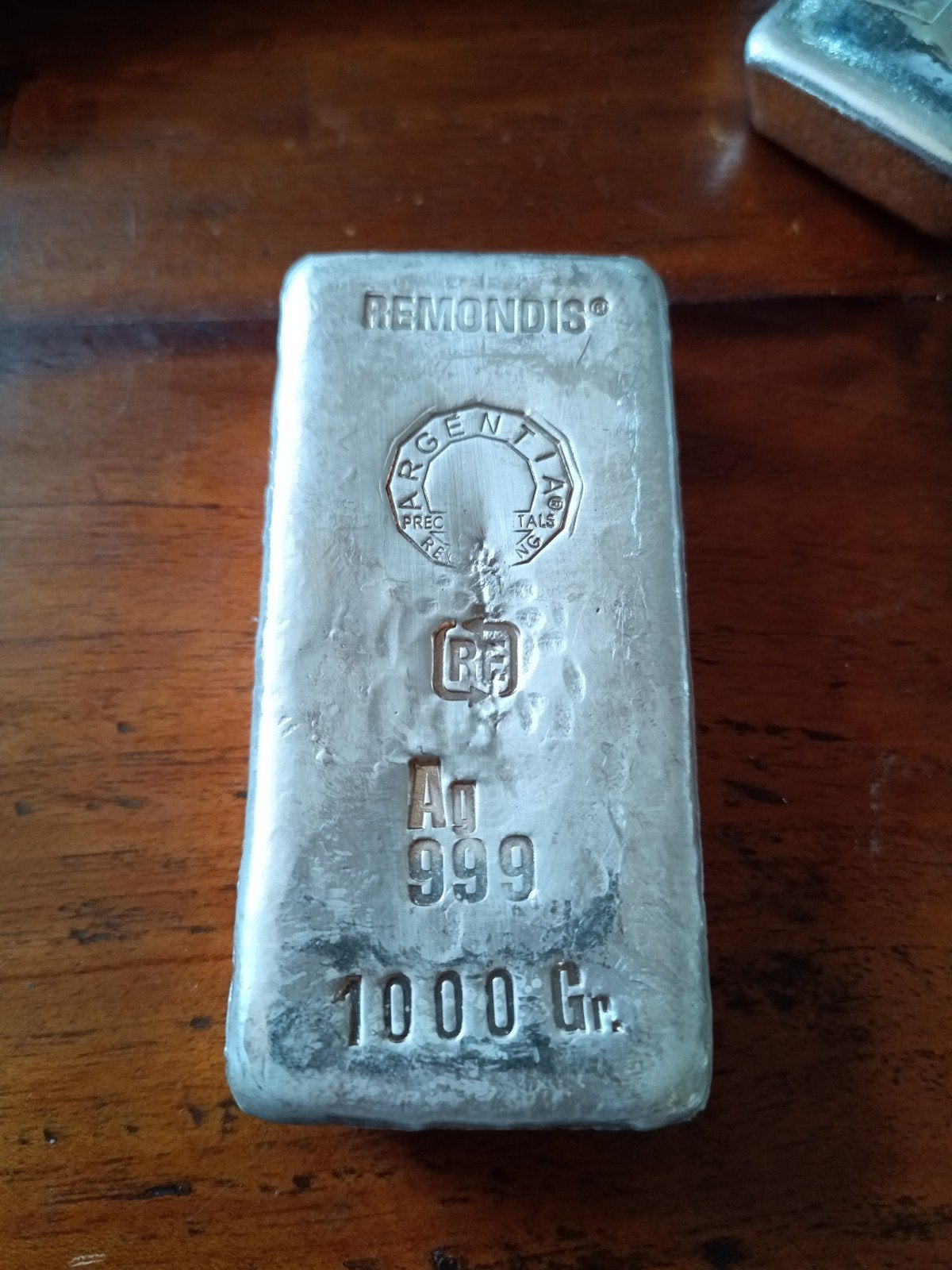Zilveren baar 1000 gram Remondis Argentia 999 fijn zilver, Ophalen of Verzenden