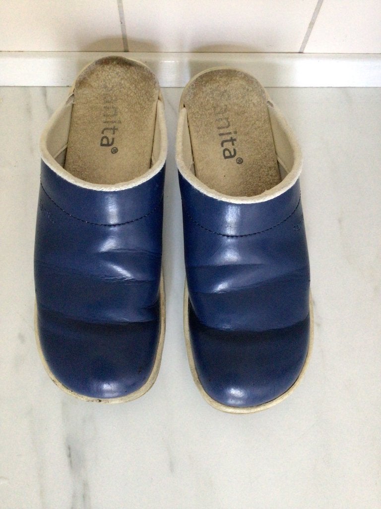 Sanita Klompen 39 blauw, Kleding | Dames, Schoenen, Blauw, Ophalen of Verzenden, Sneakers of Gympen, Gedragen