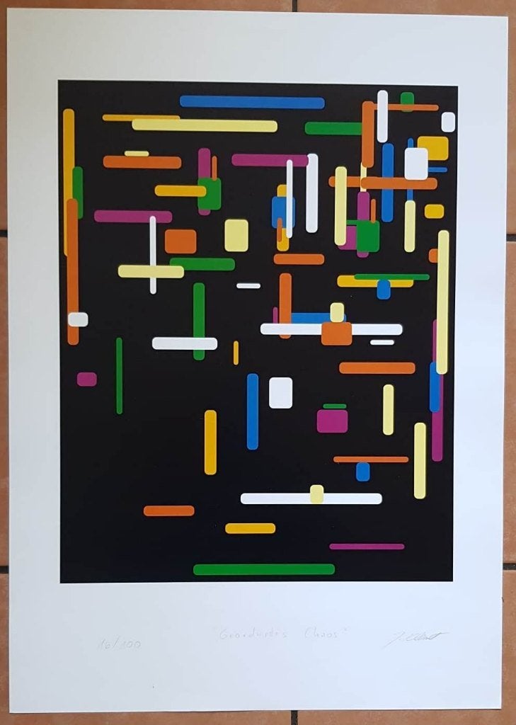 Jasmin Klemt Offset Print " Geordnetes Chaos " Ges Gen Titel, Antiek en Kunst, Gelimiteerde oplage, Ophalen of Verzenden, Abstract