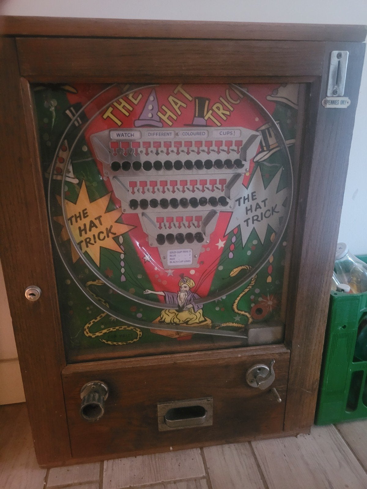Vintage Flipperkast 'The Hat Trick' - Uniek Verzamelobject, Verzamelen, Automaten | Gokkasten en Fruitautomaten, Ophalen