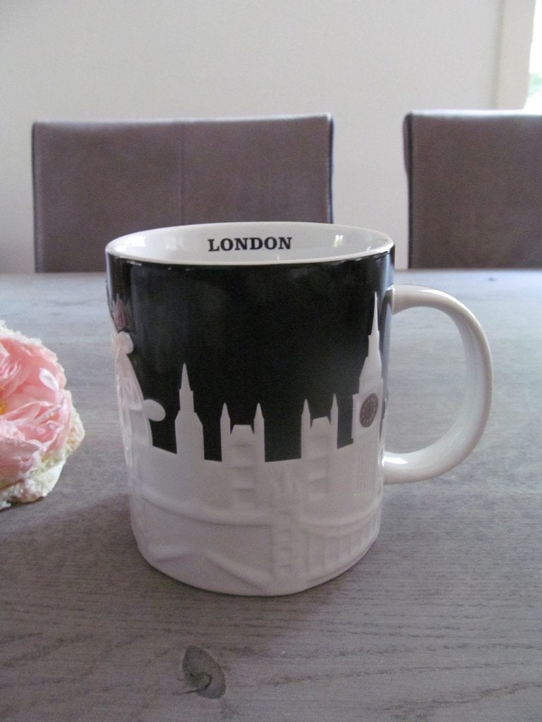 Starbucks London Relief Skyline Serie Beker 473 ml, Keramiek, Zo goed als nieuw, Overige stijlen, Starbucks