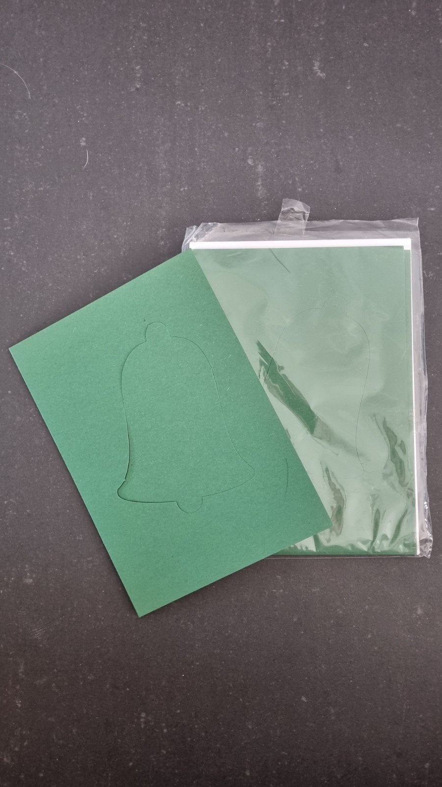 Knutselset Kerstbel Groen - Kaarten Maken, Ophalen, Groen, Nieuw, Papier of Karton