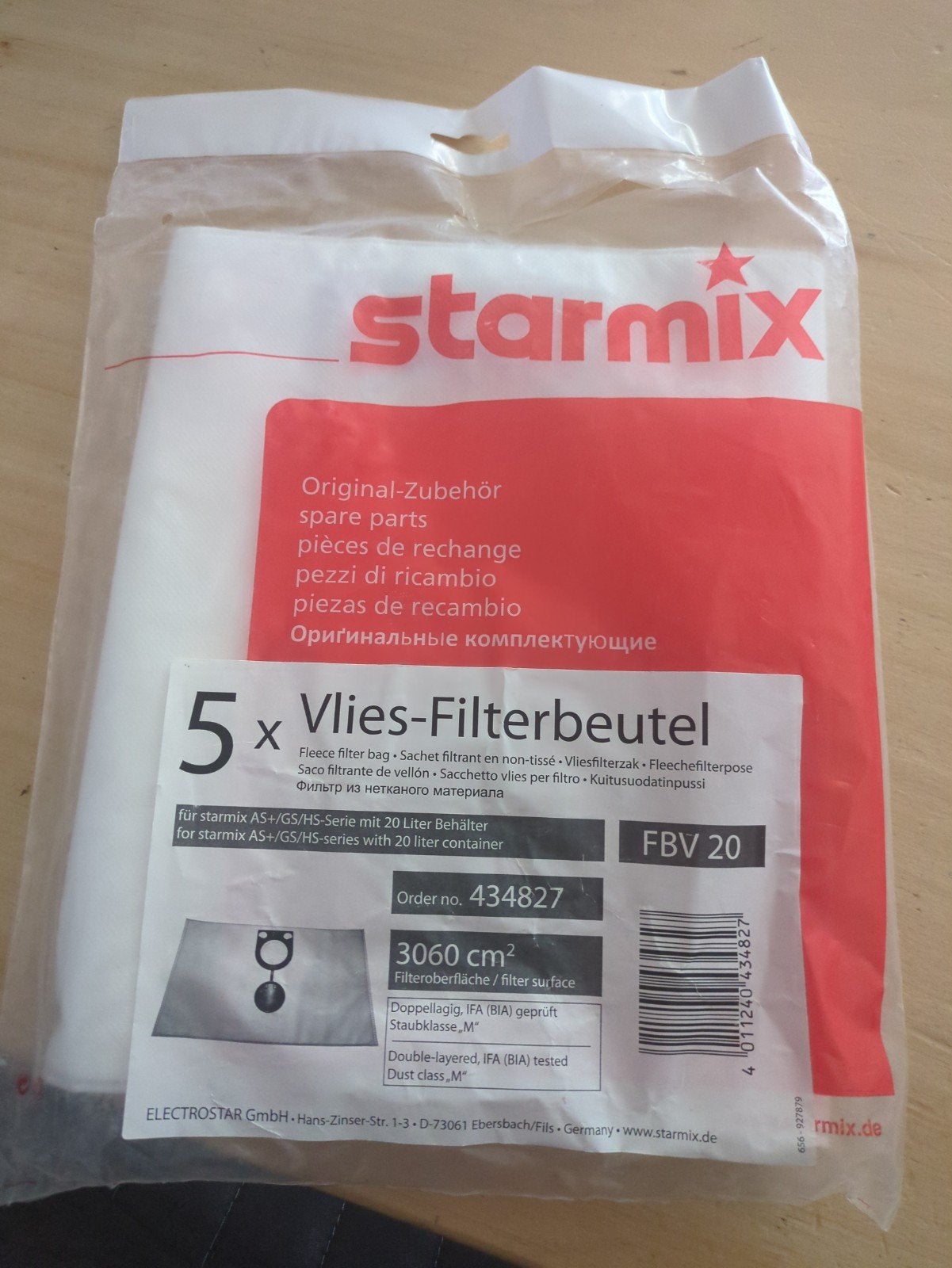 2x Starmix FBV20 (434827) Stofzuigerzakken, Ophalen of Verzenden, Nieuw