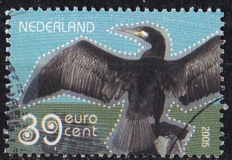 Natuurmonumenten – Aalscholver -gebruikt – NVPH 2335bA, Ophalen of Verzenden, Na 1940, Gestempeld