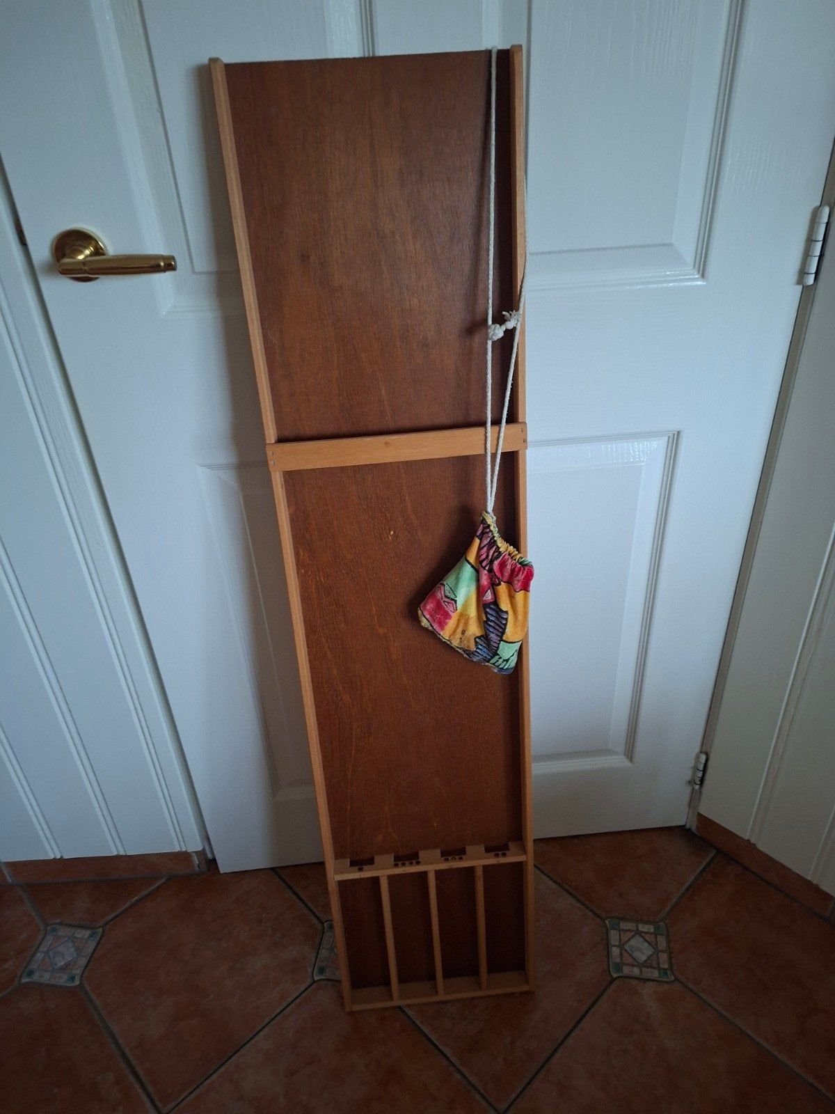 kinder tafel sjoelbak van hout met houten sjoelschijven in z, Ophalen, Zo goed als nieuw