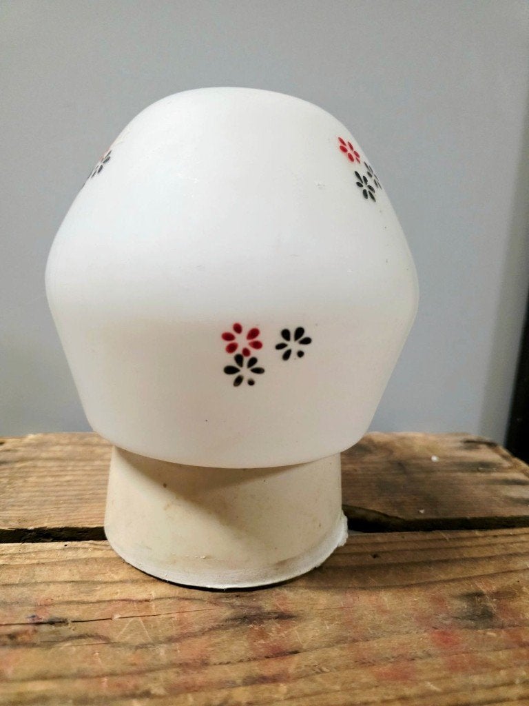 Vintage 50s/60s Philips Flush Ceiling Lamp - Plafondlampen, Ophalen of Verzenden, Gebruikt, Glas