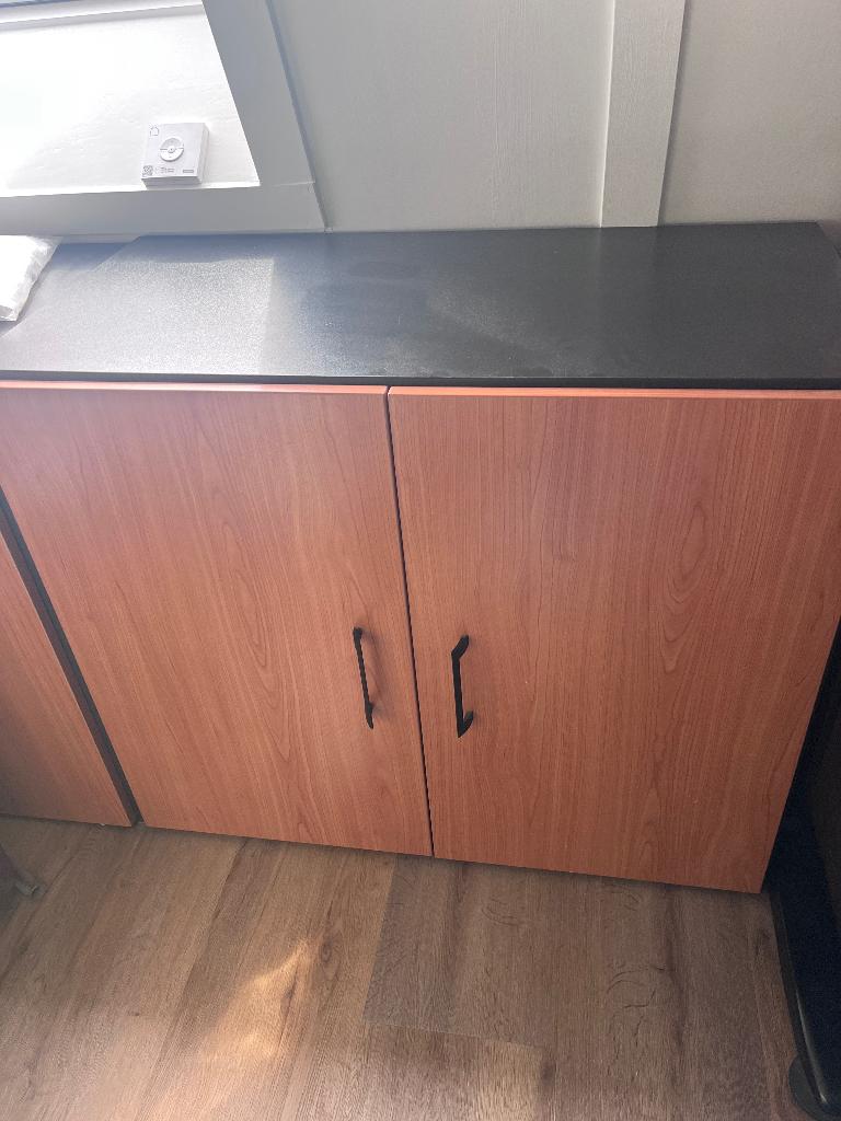 Opbergkast Office Center zwart oranje/bruin, Ophalen