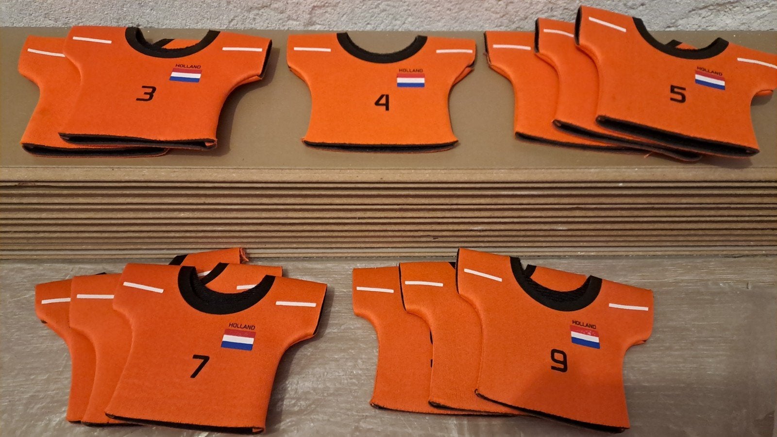 Oranje Holland Bierfles Koelers - Voetbalshirtjes, Ophalen of Verzenden, Gebruikt, Overige typen, Overige merken